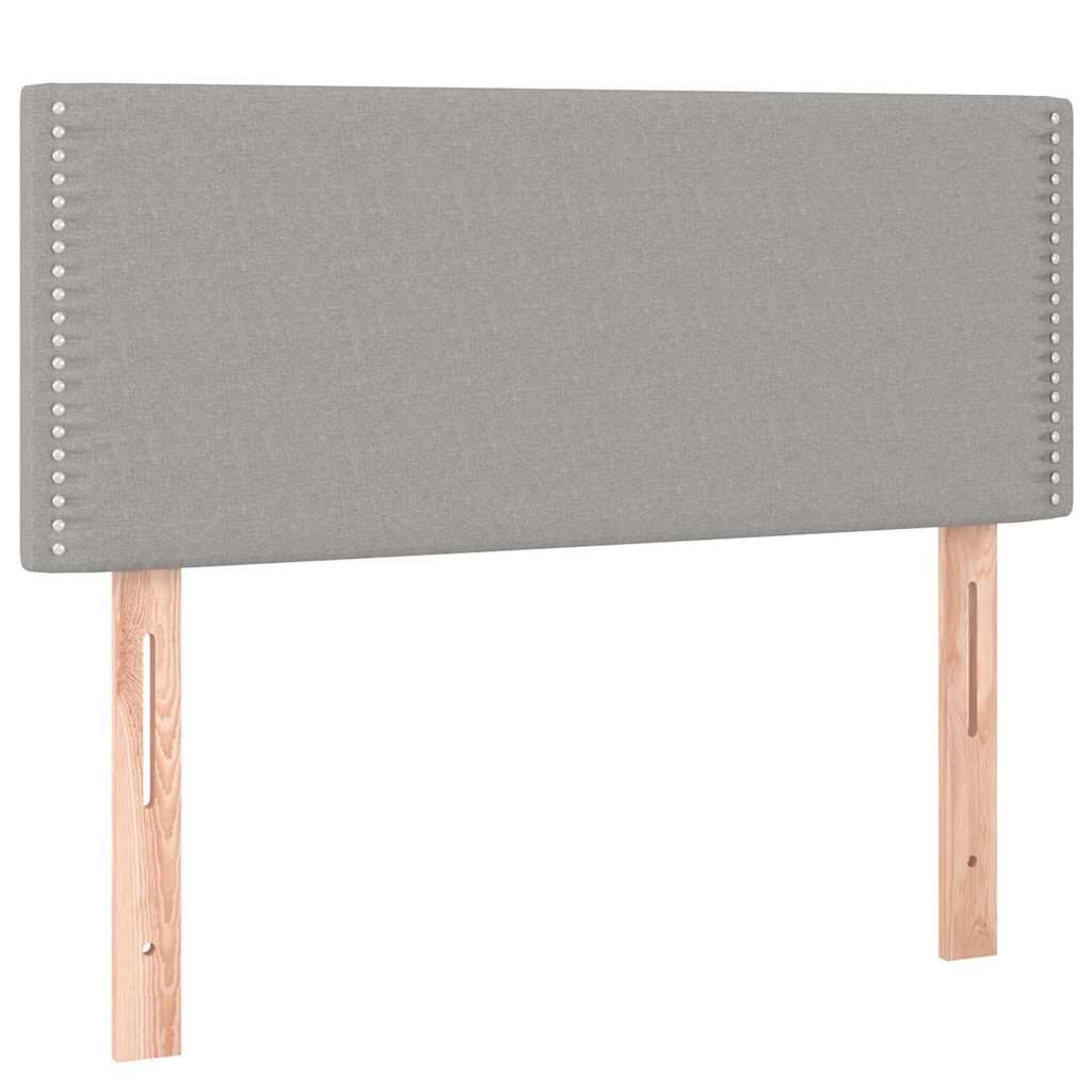 vidaXL Čelo postele světle šedé 90x5x78/88 cm textil
