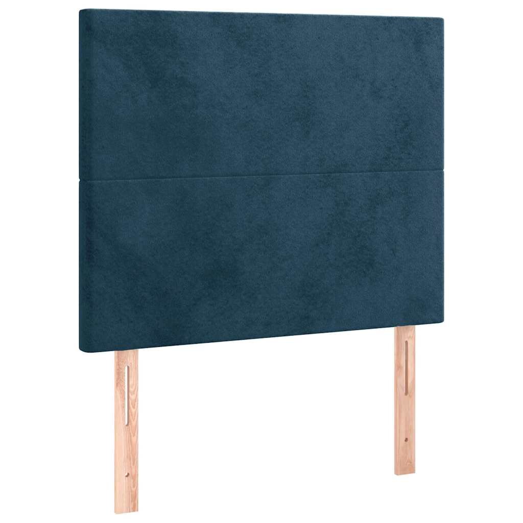 vidaXL Čelo postele tmavě modré 80x5x118/128 cm sametové