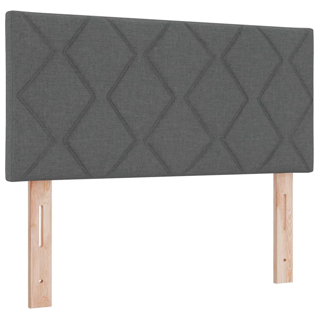 vidaXL Čelo postele Tmavě šedá textil