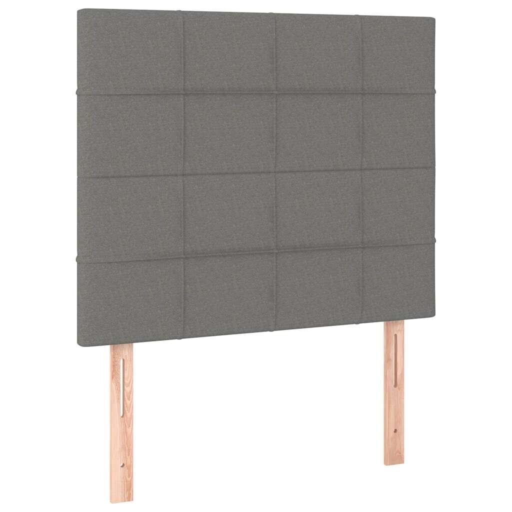 vidaXL Čelo postele tmavě šedé 100x5x118/128 cm látkové