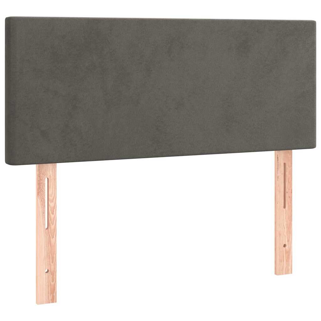 vidaXL Čelo postele tmavě šedé 100x5x78/88 cm samet