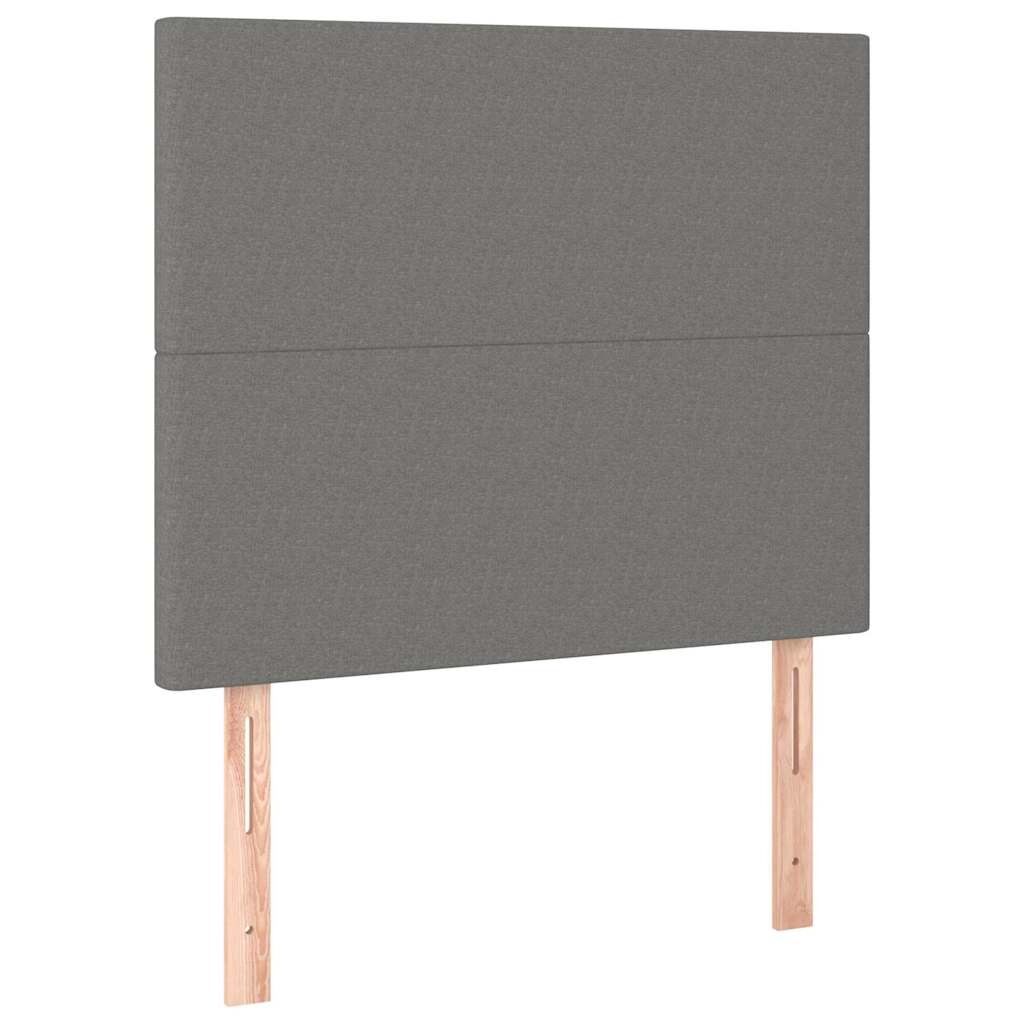 vidaXL Čelo postele tmavě šedé 80x5x118/128 cm látkové