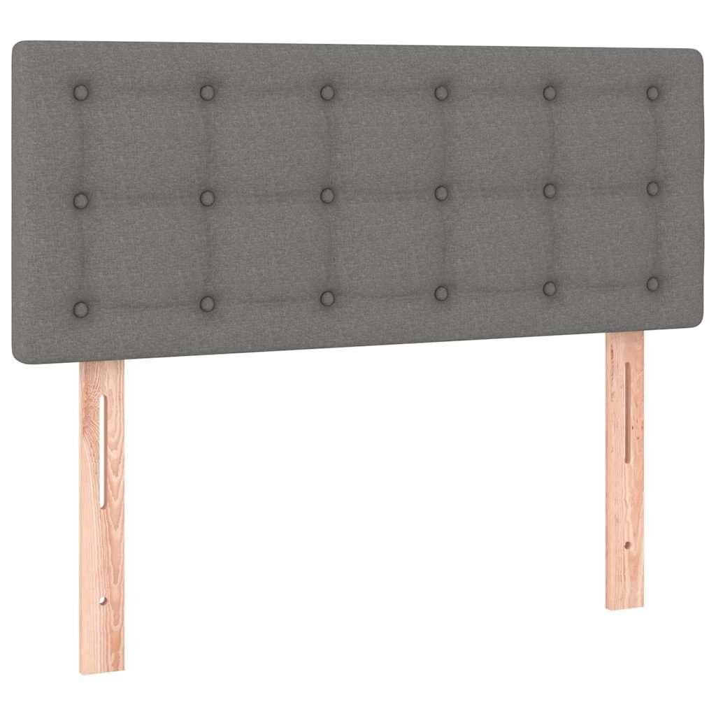 vidaXL Čelo postele tmavě šedé 90x5x78/88 cm textil