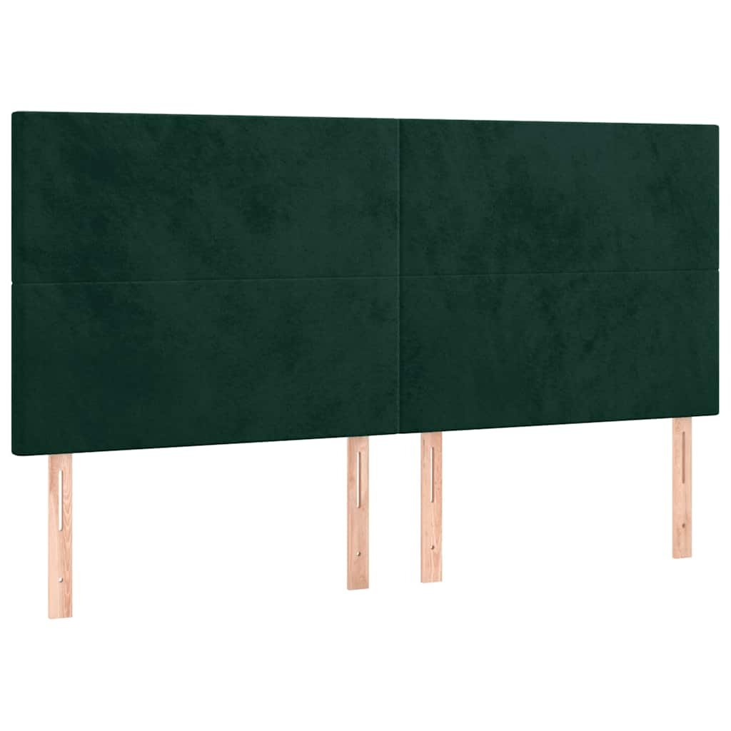vidaXL Čelo postele tmavě zelené 180x5x118/128 cm sametové