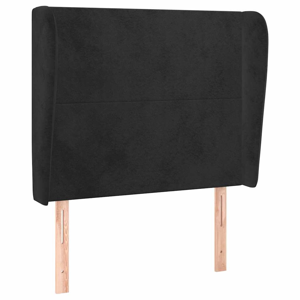 vidaXL Čelo postele typu ušák černé 103x23x118/128 cm samet