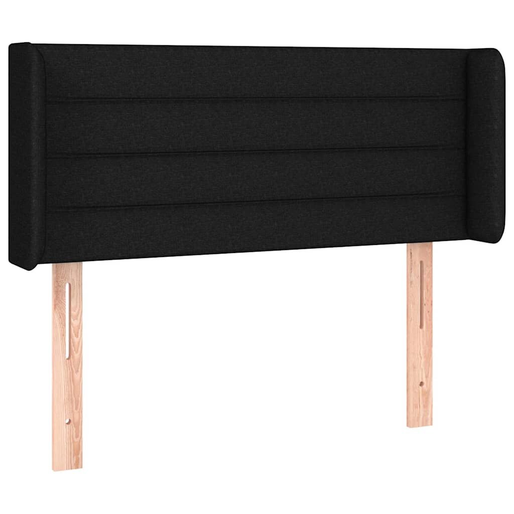 vidaXL Čelo postele typu ušák černé 93x16x78/88 cm textil