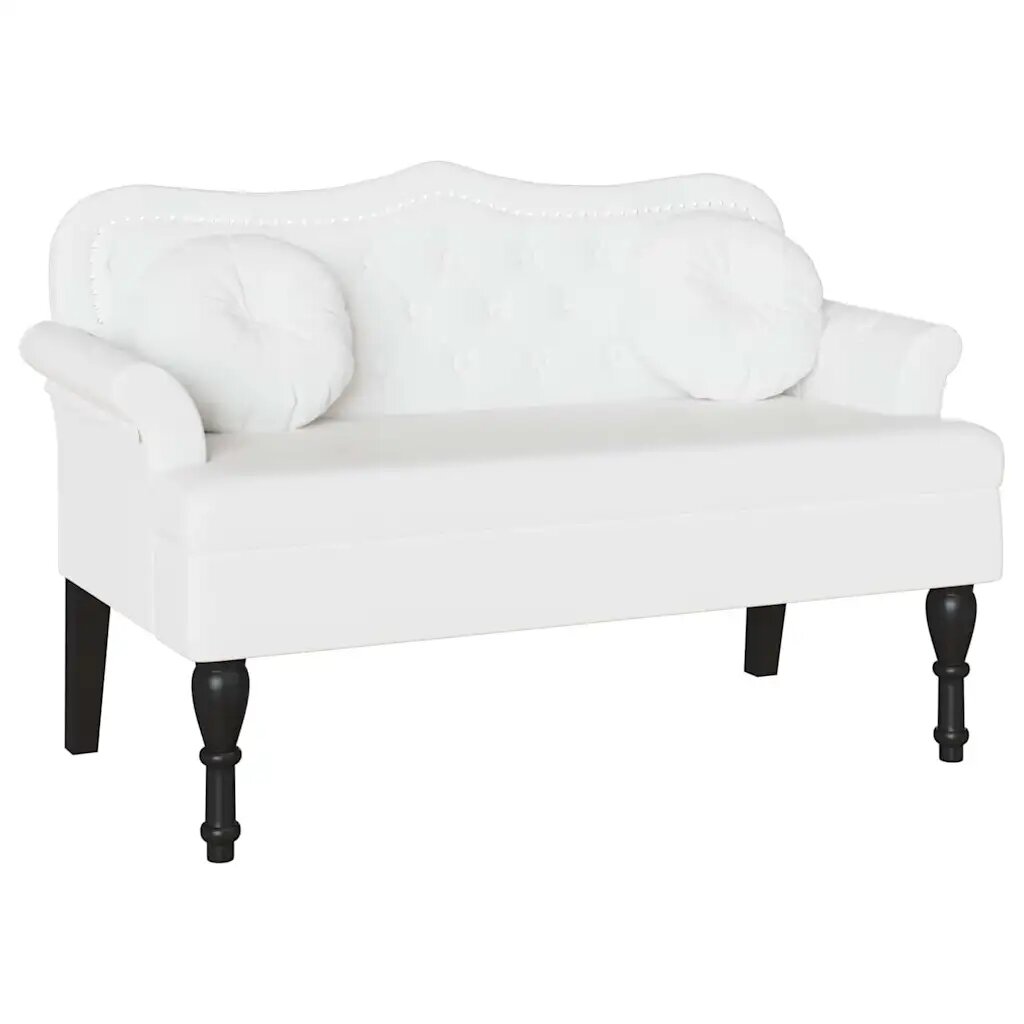 vidaXL Chesterfield lavice Bílá 1205 x 65 x 75 cm Umělá kůže