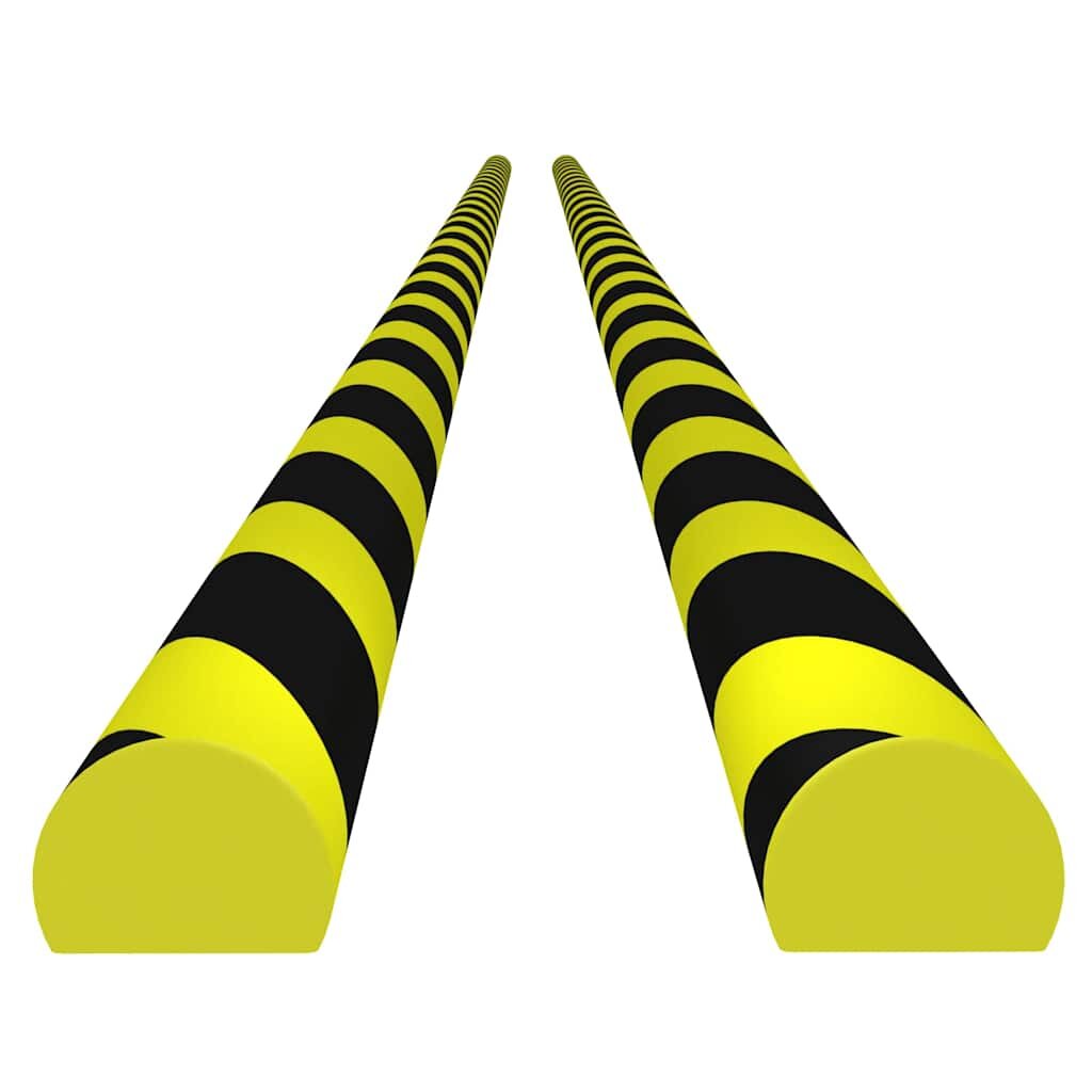 vidaXL Chrániče rohů 2 ks žlutočerné 4 x 3 x 100 cm PU