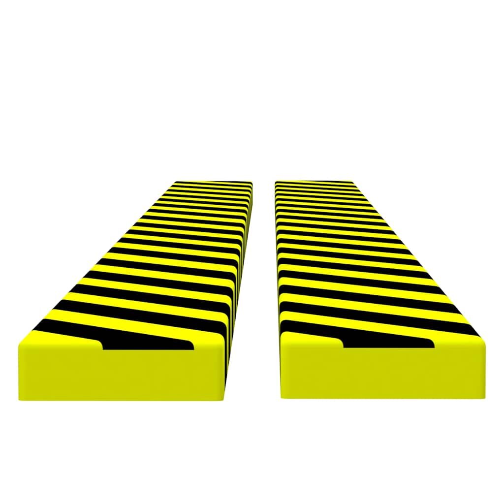 vidaXL Chrániče rohů 2 ks žlutočerné 6 x 2 x 1015 cm PU