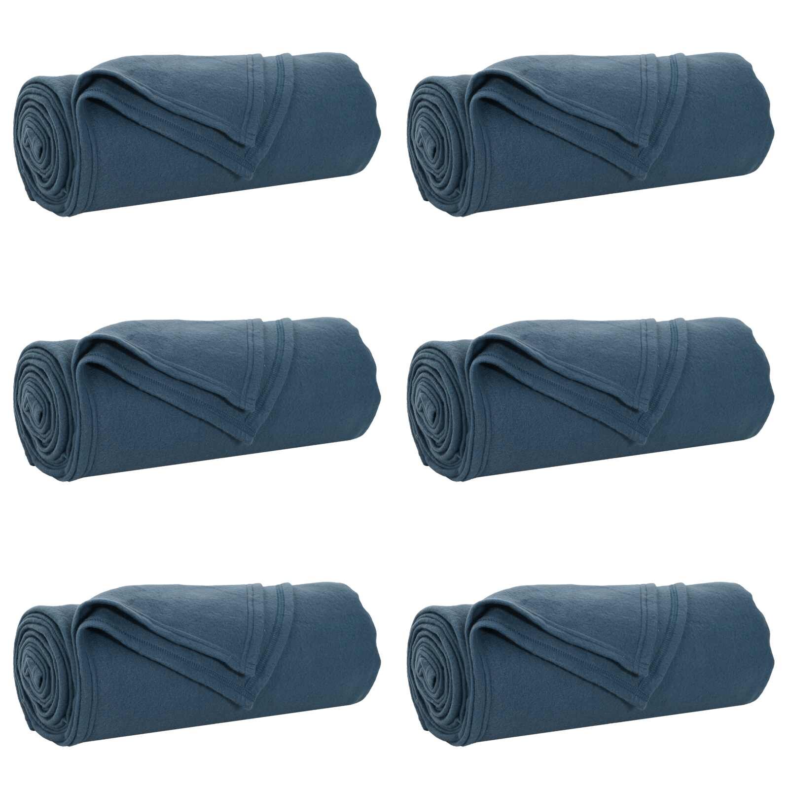 vidaXL Dekorační deky 6 ks Námořnická modrá 240 x 220 cm 449 kg