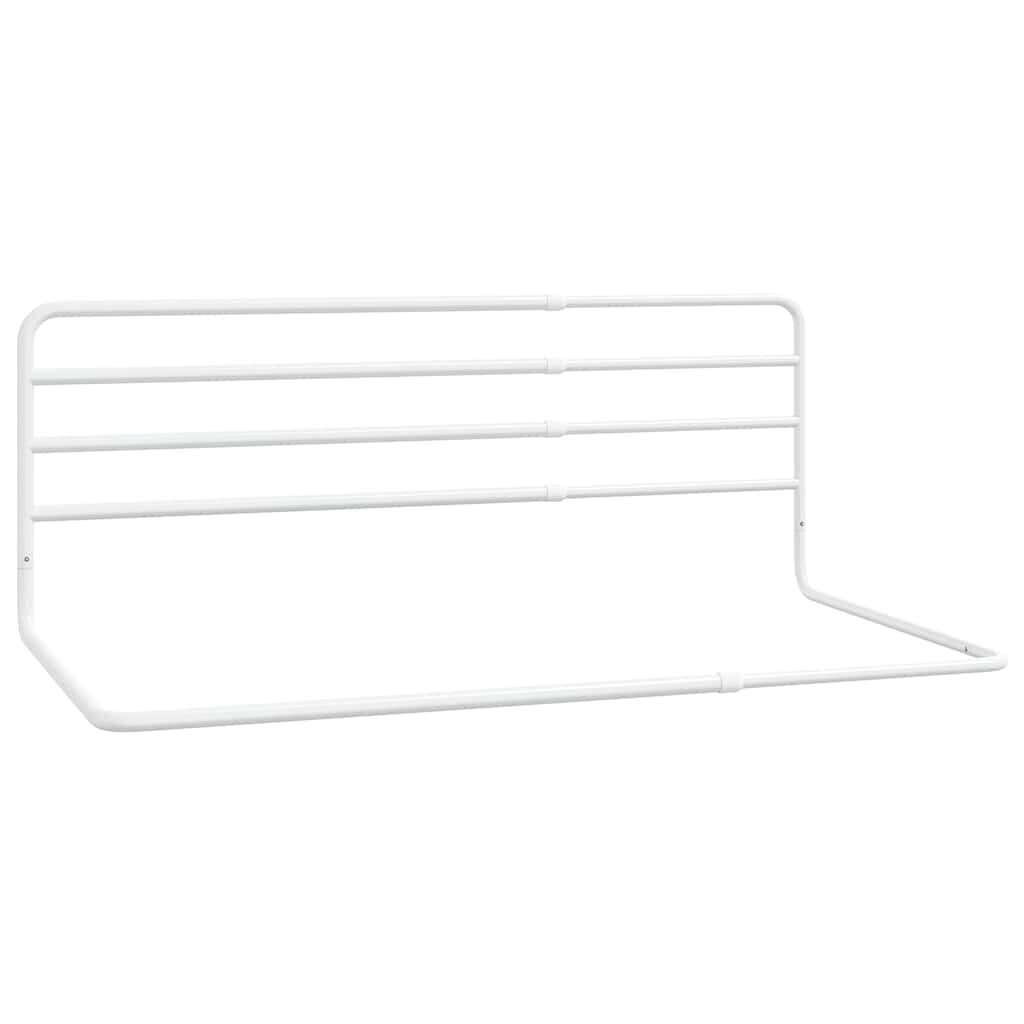 vidaXL Dětská zábrana k postýlce bílá (76–137) x 55 cm železo