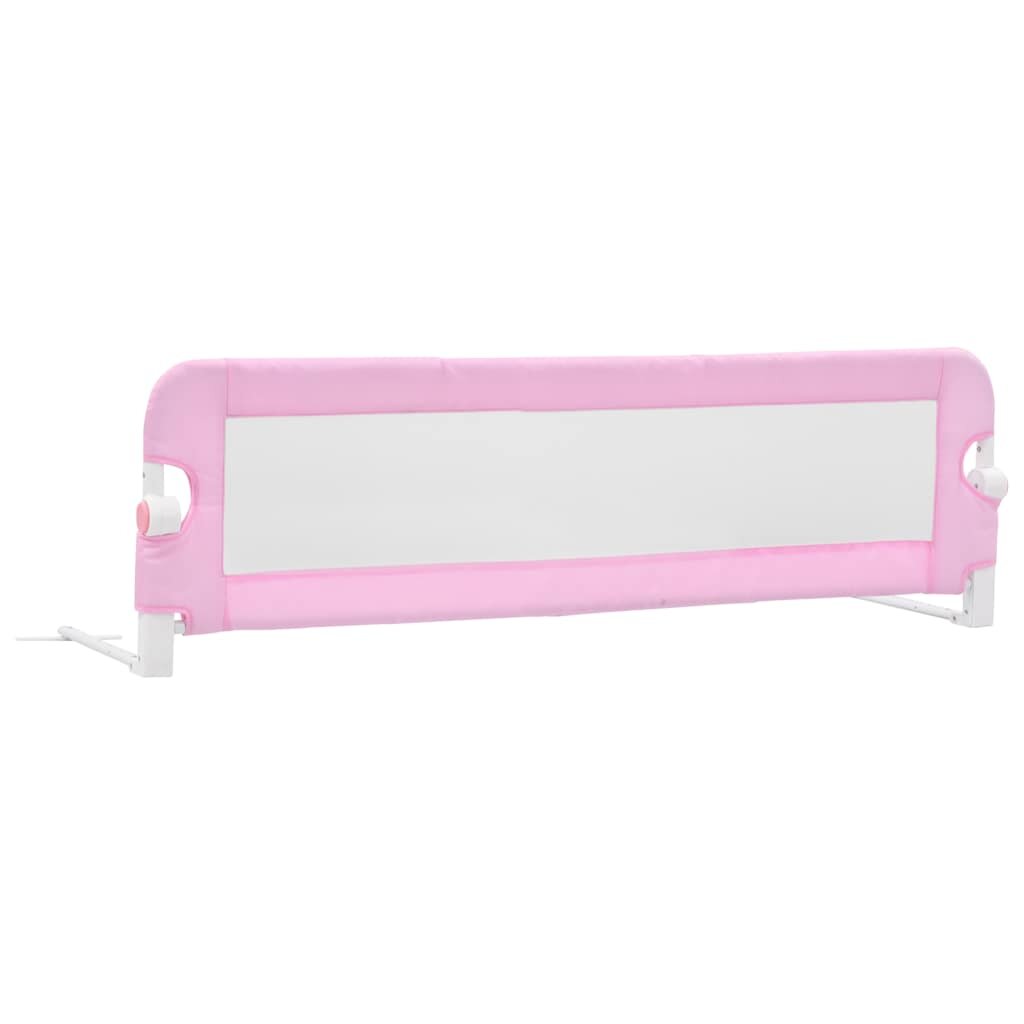 vidaXL Dětská zábrana k postýlce růžová 120 x 42 cm polyester