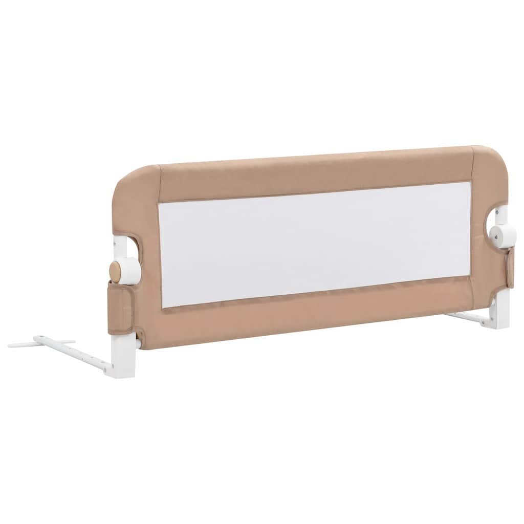vidaXL Dětská zábrana k postýlce taupe 102 x 42 cm polyester