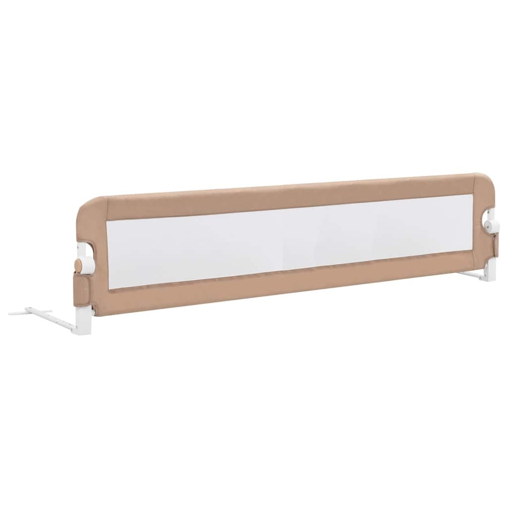 vidaXL Dětská zábrana k postýlce taupe 180 x 42 cm polyester