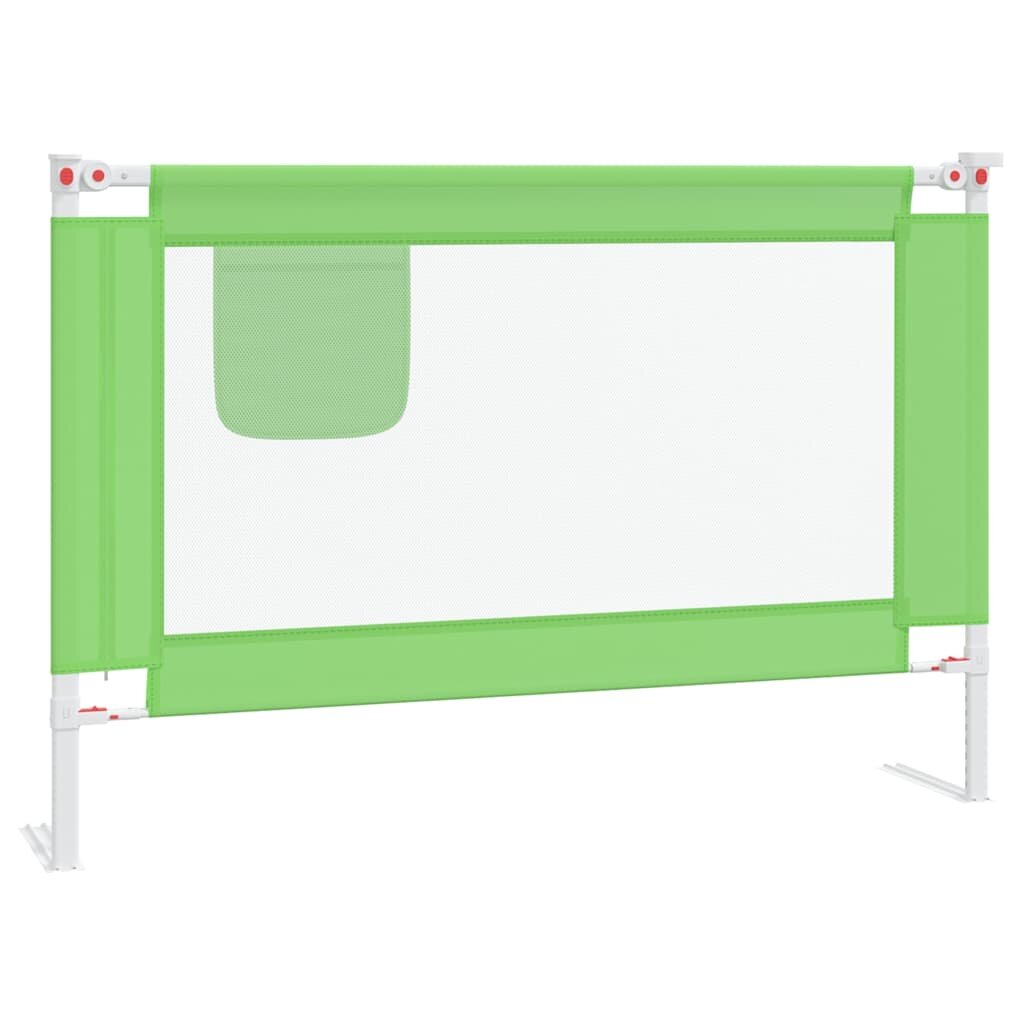 vidaXL Dětská zábrana k postýlce zelená 100 x 25 cm textil