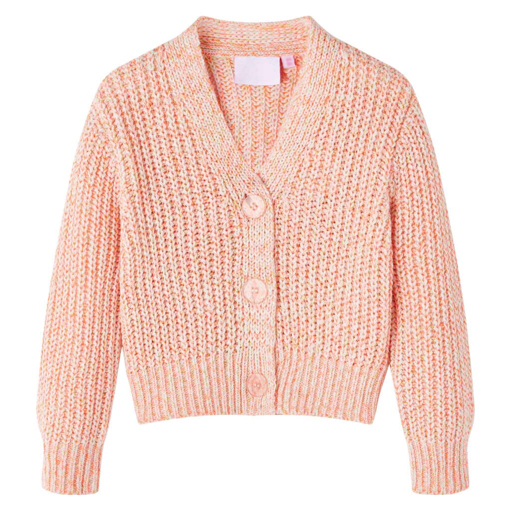 vidaXL Dětský pletený cardigan mix růžové 104