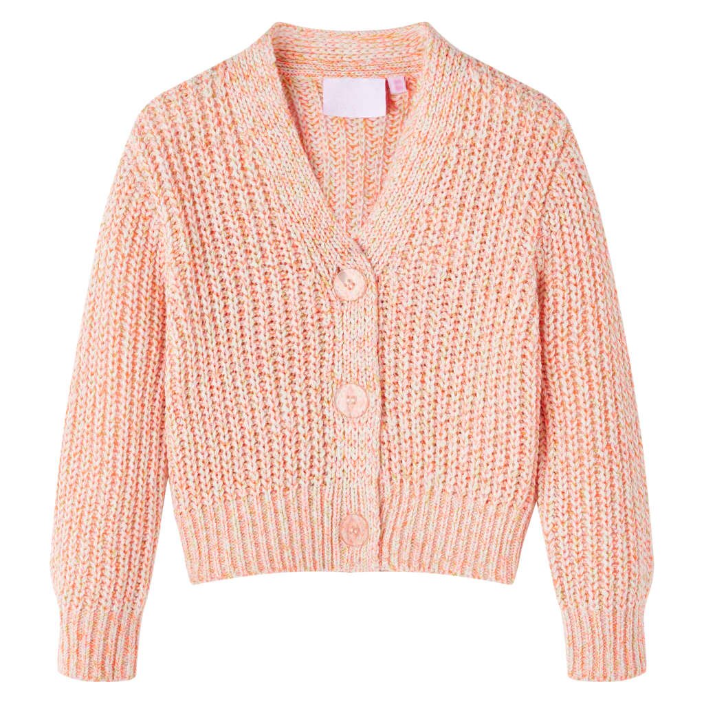 vidaXL Dětský pletený cardigan mix růžové 116