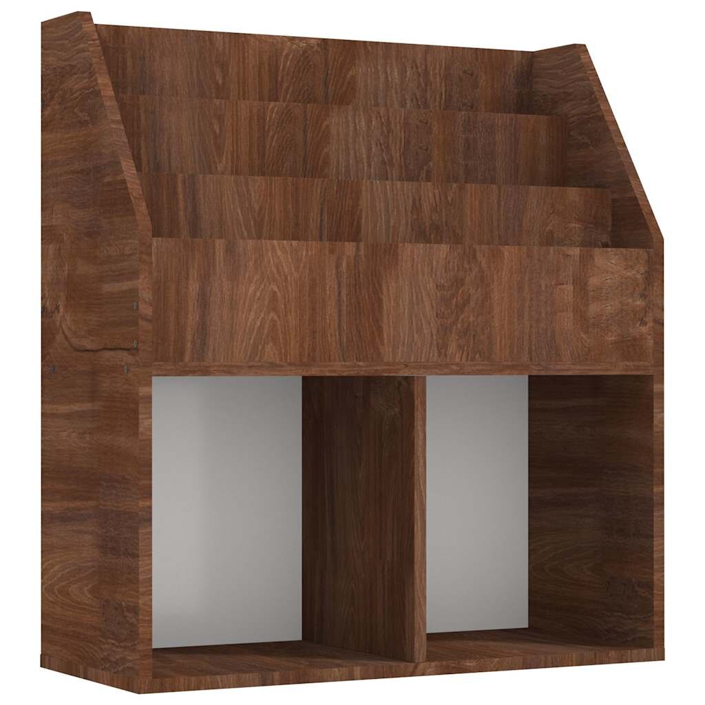 vidaXL Dětský regál na časopisy hnědý dub 71 x 30 x 785 cm kompozit