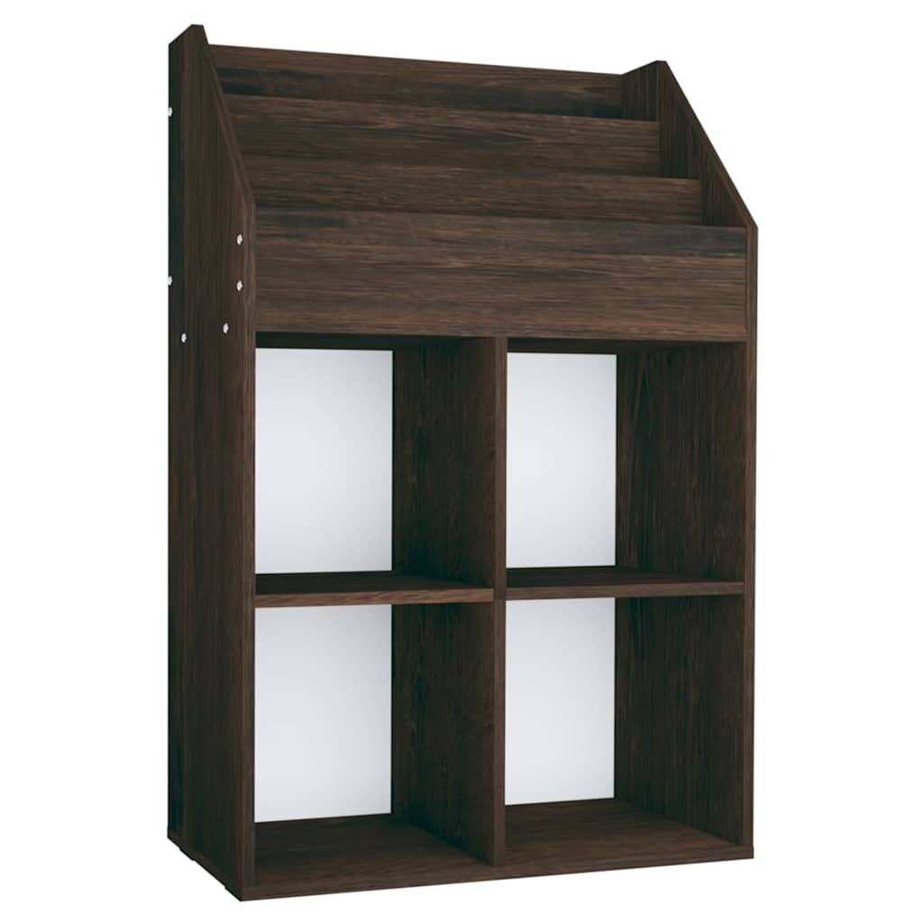 vidaXL Dětský regál na časopisy kouřový dub 71 x 30 x 114 cm kompozit