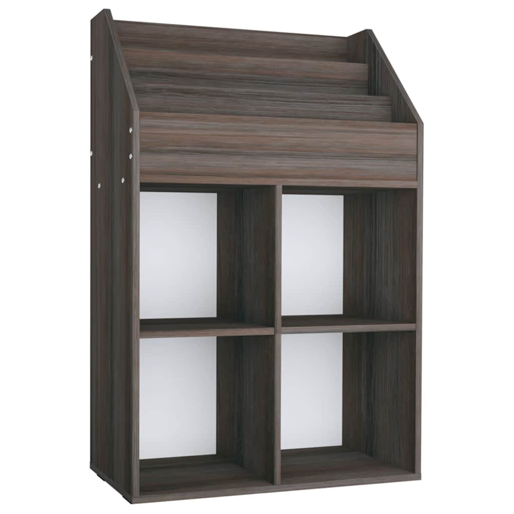 vidaXL Dětský regál na časopisy šedý dub sonoma 71x30x114 cm kompozit