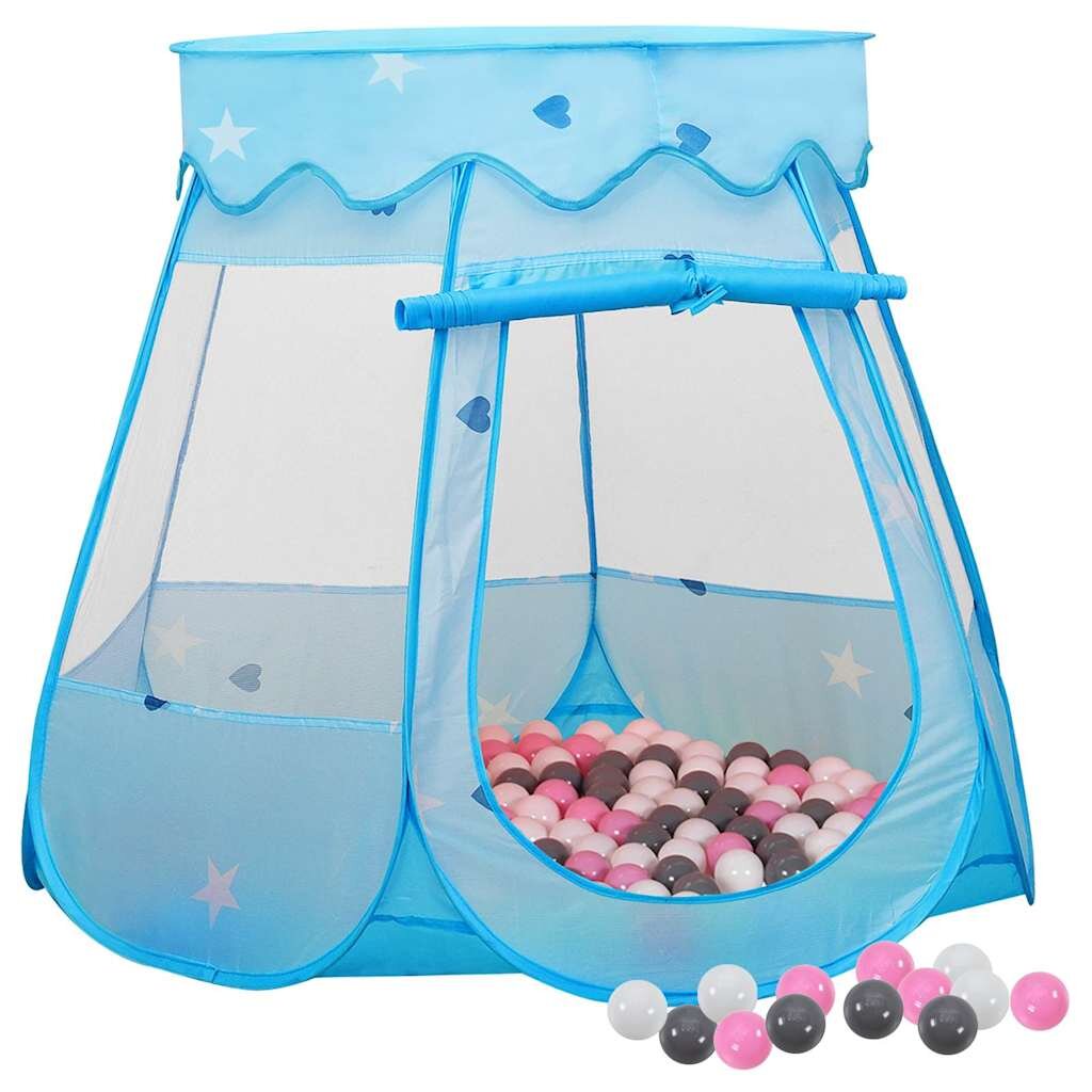 vidaXL Dětský stan na hraní s 250 míčky modrý 102 x 102 x 82 cm