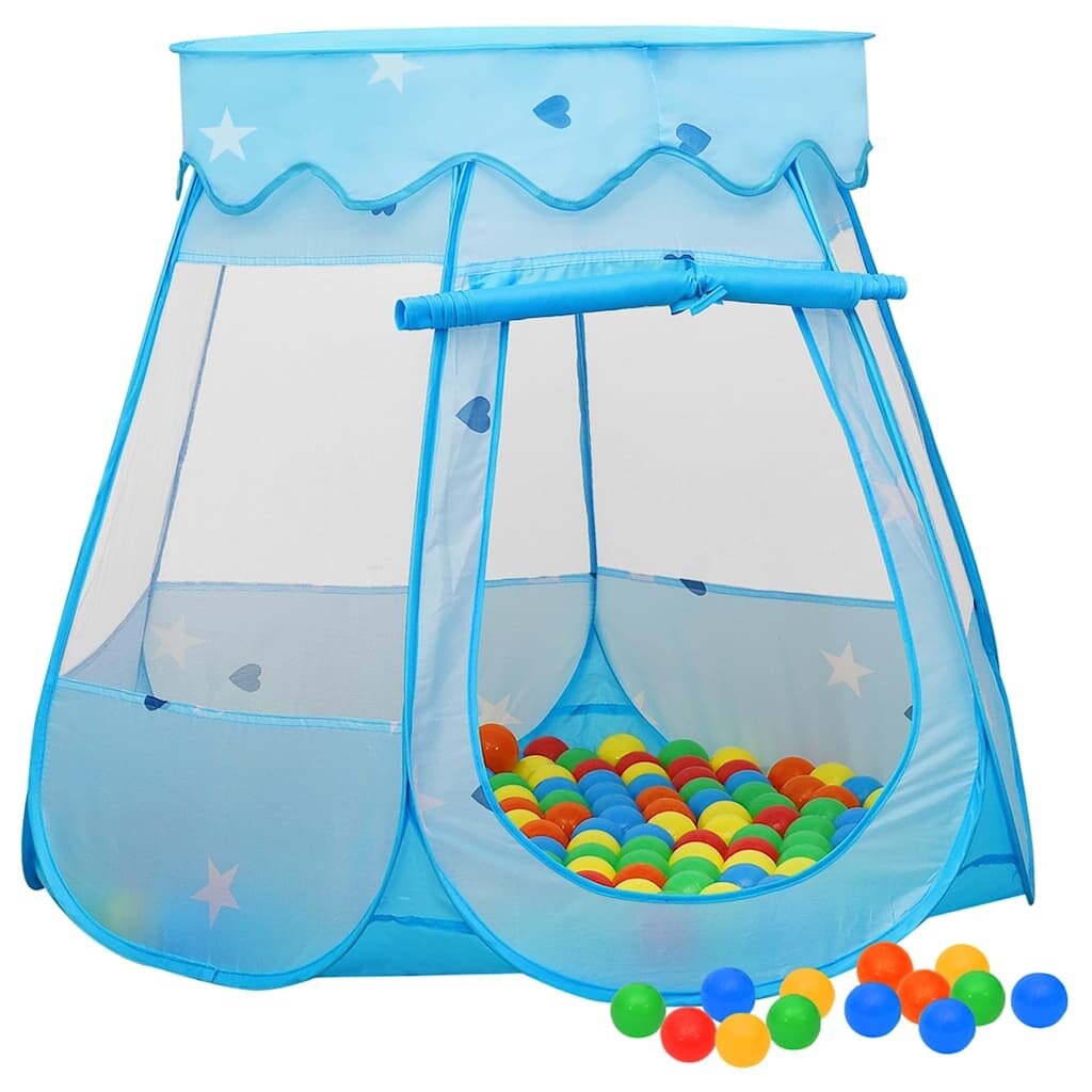 vidaXL Dětský stan na hraní s 250 míčky modrý 102 x 102 x 82 cm
