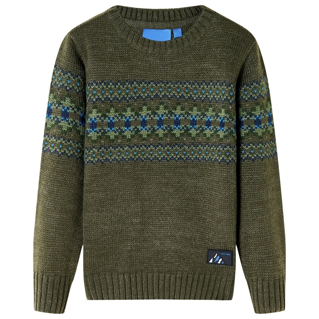 vidaXL Dětský svetr pletený khaki 104
