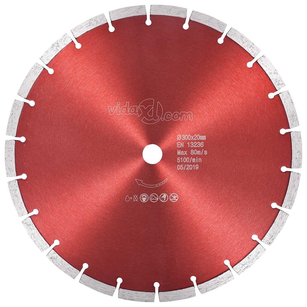 vidaXL Diamantový řezací kotouč ocel 300 mm