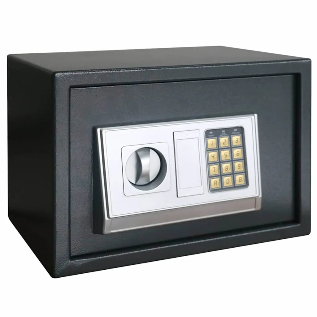 vidaXL Digitální trezor se zámkem Tmavě šedá 35 x 25 x 25 cm Ocel
