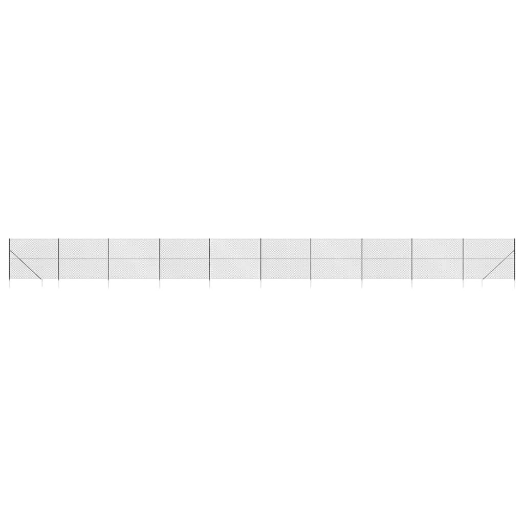 vidaXL Drátěné pletivo s kotevními hroty antracitové 22 x 25 m