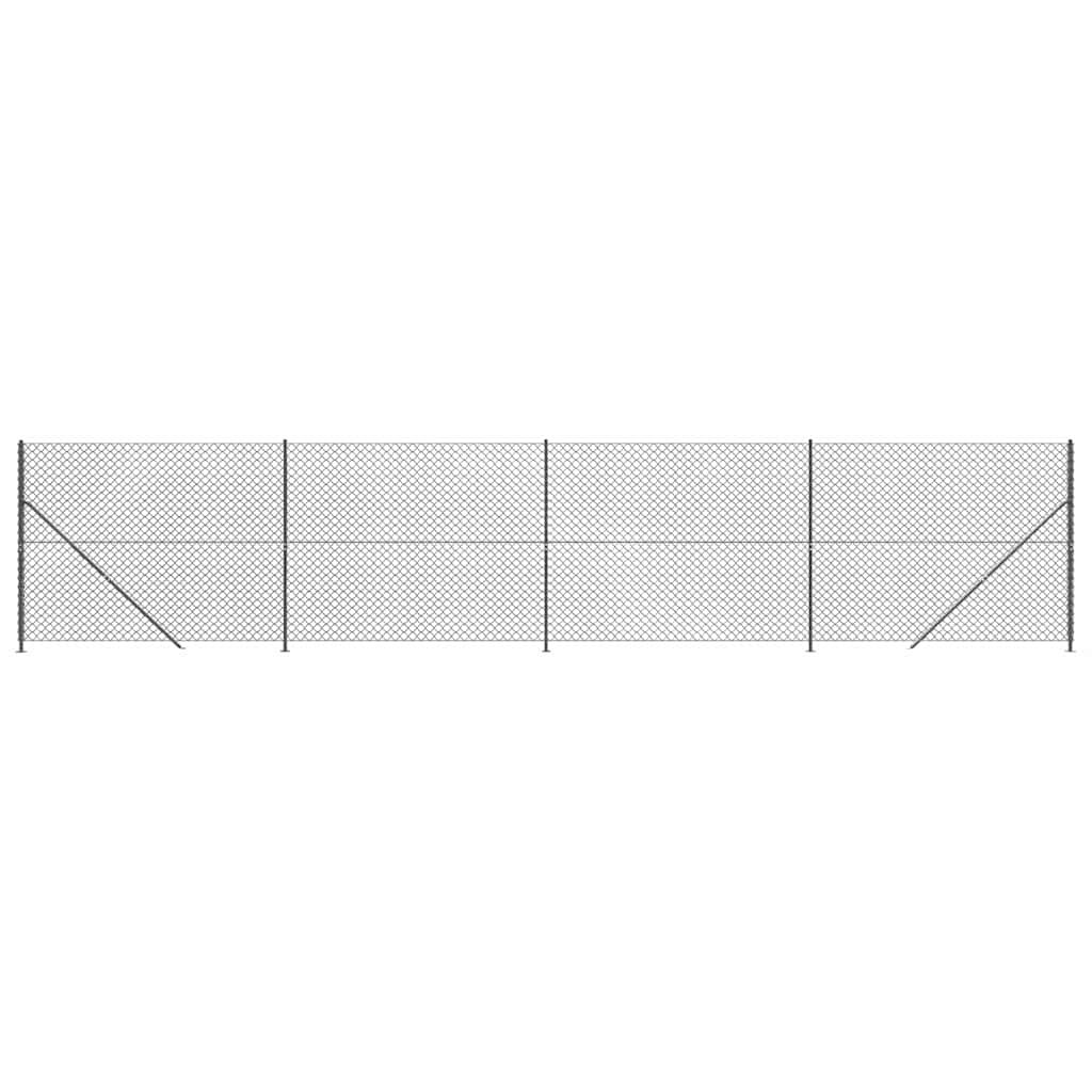 vidaXL Drátěné pletivo s přírubami antracitové 16 x 10 m