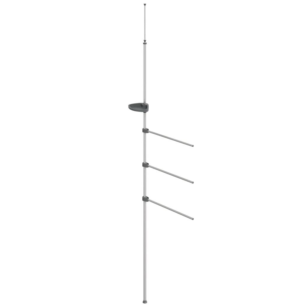 vidaXL Držák na ručníky 47 x 280 cm hliník