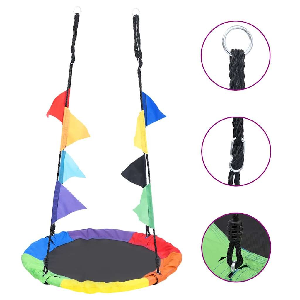 vidaXL Duhová houpačka s praporky 100 cm
