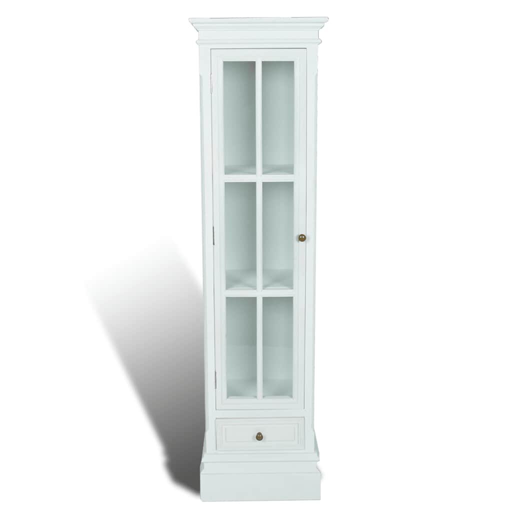 vidaXL Elegantní knihovna se 3 policemi bílá dřevěná