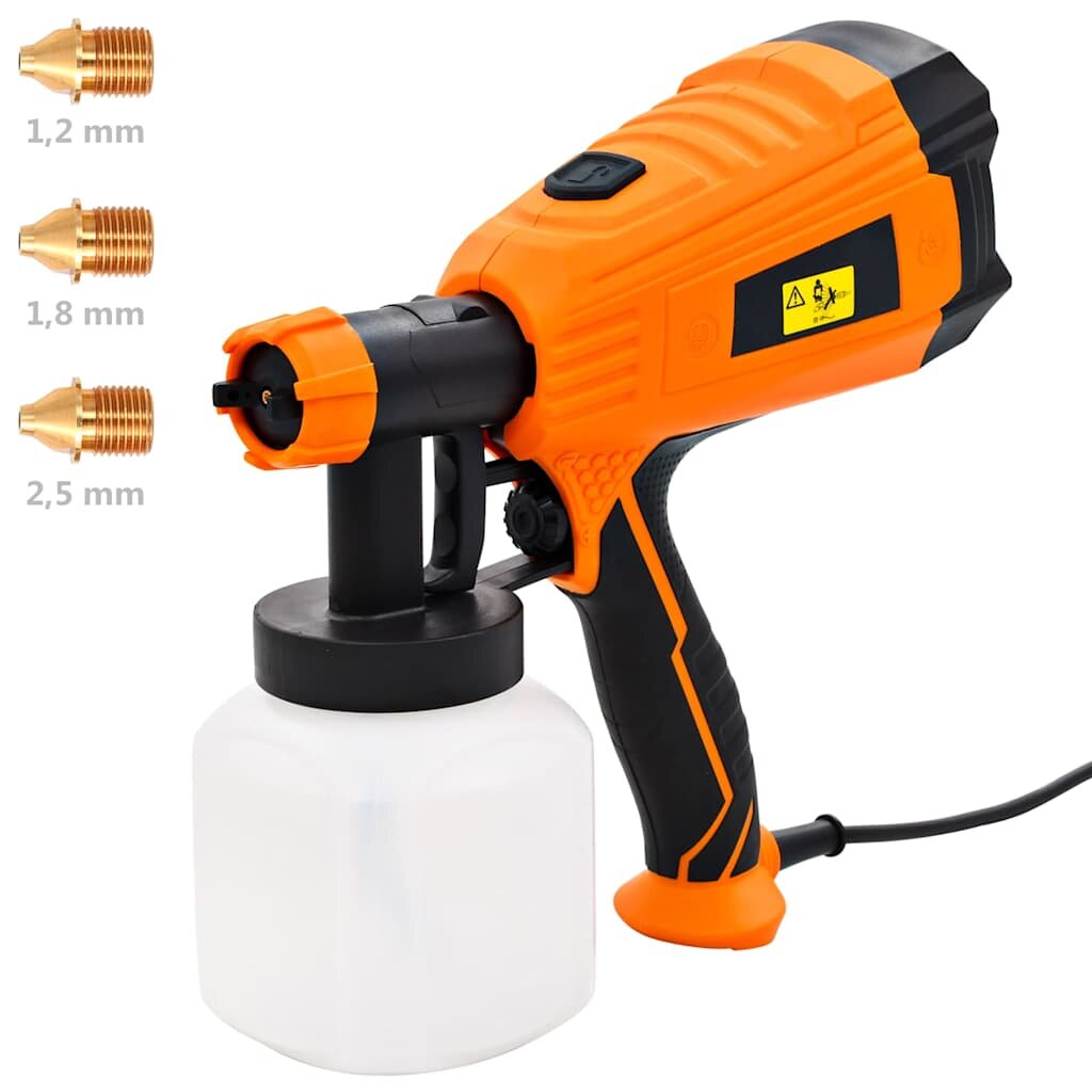 vidaXL Elektrická malířská stříkací pistole 3 vel. trysek 500 W 800 ml