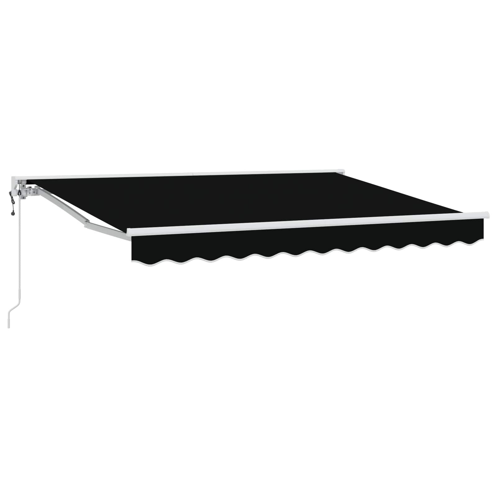 vidaXL Elektrická markýza 35 x 25 m Černá 100% polyester