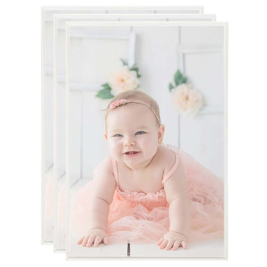 vidaXL Fotorámečky koláž 3 ks na stůl stříbrné 21x297 cm MDF