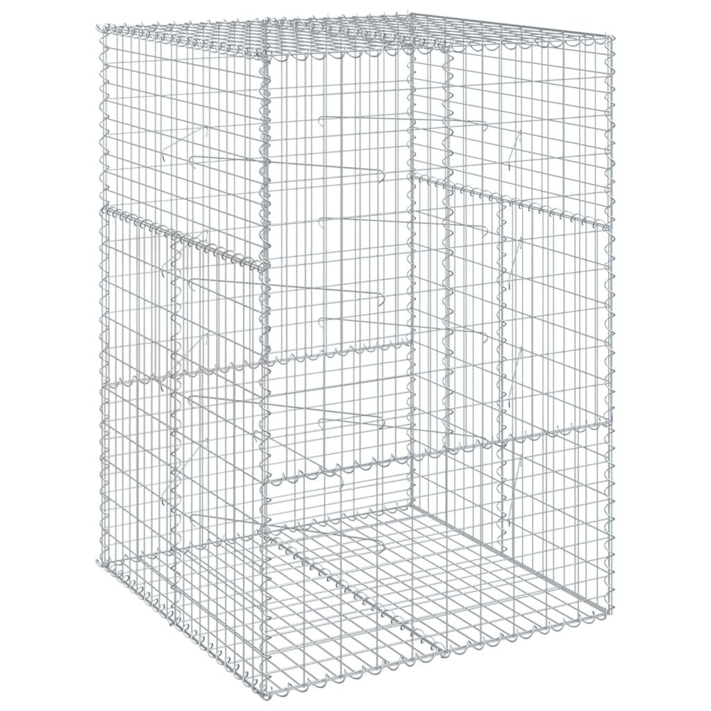 vidaXL Gabionový koš s víkem 100 x 100 x 150 cm pozinkované železo