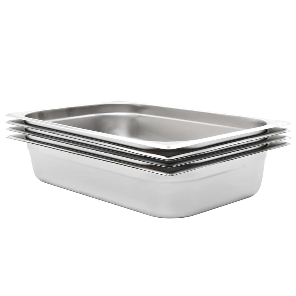 vidaXL Gastronádoby 4 ks GN 1/1 100 mm nerezová ocel