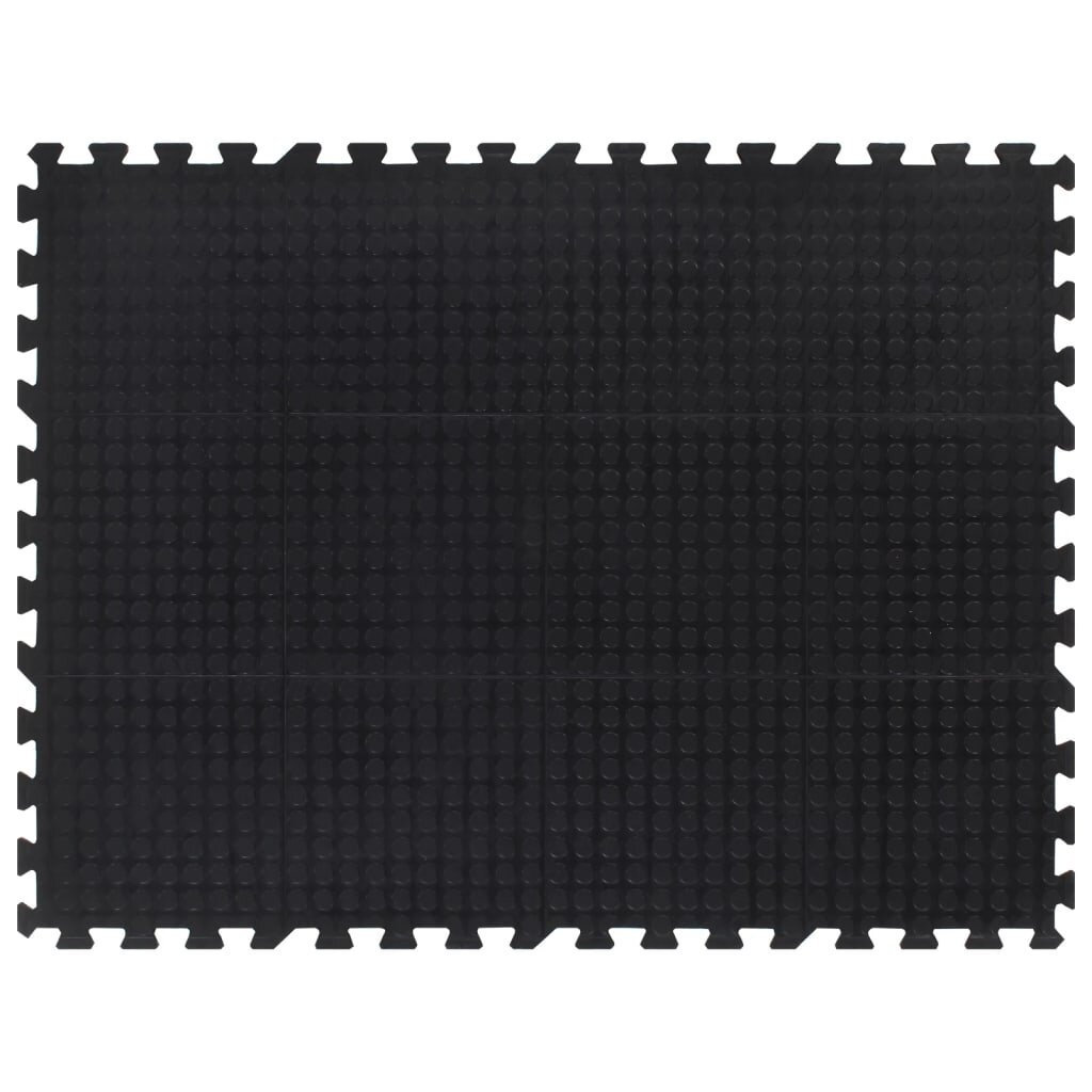vidaXL Gumová podlahová dlaždice černá 12 mm 90 x 120 cm