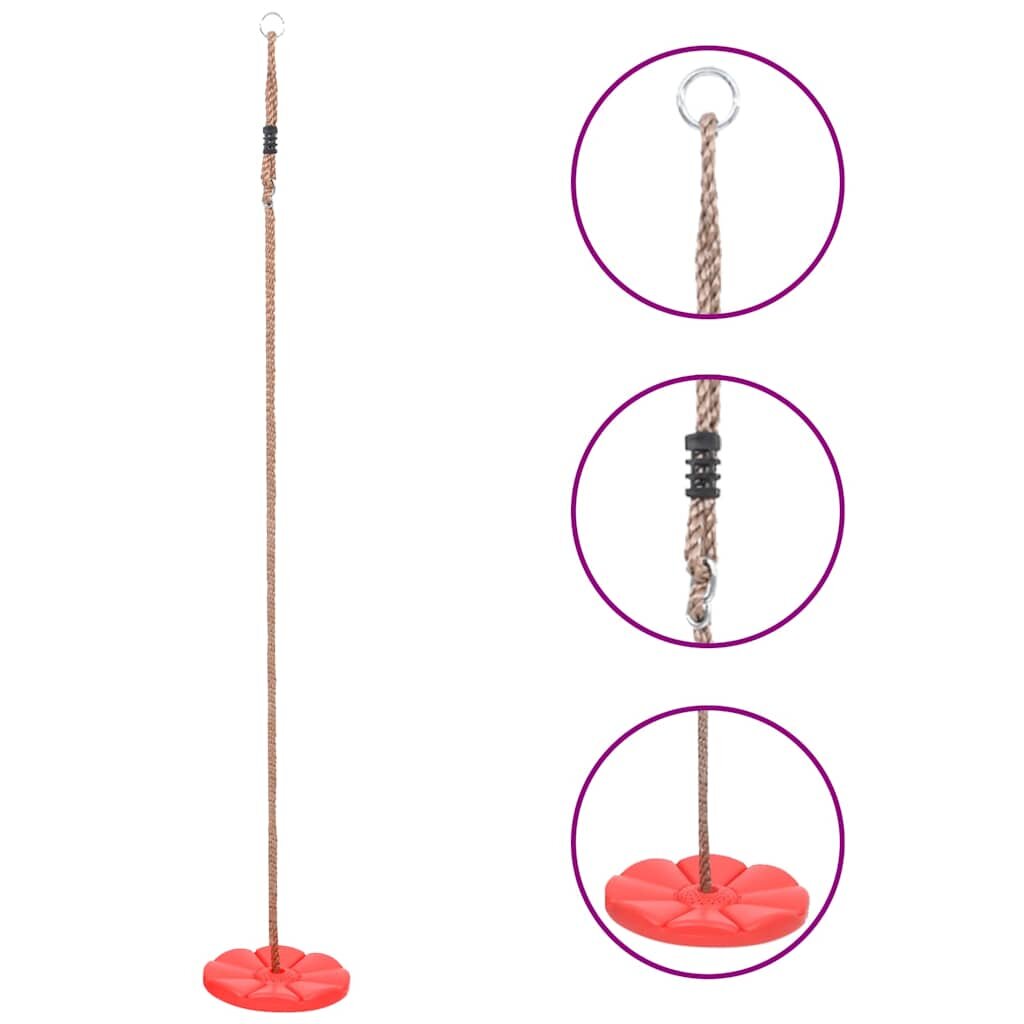 vidaXL Houpací talíř 200 cm červený