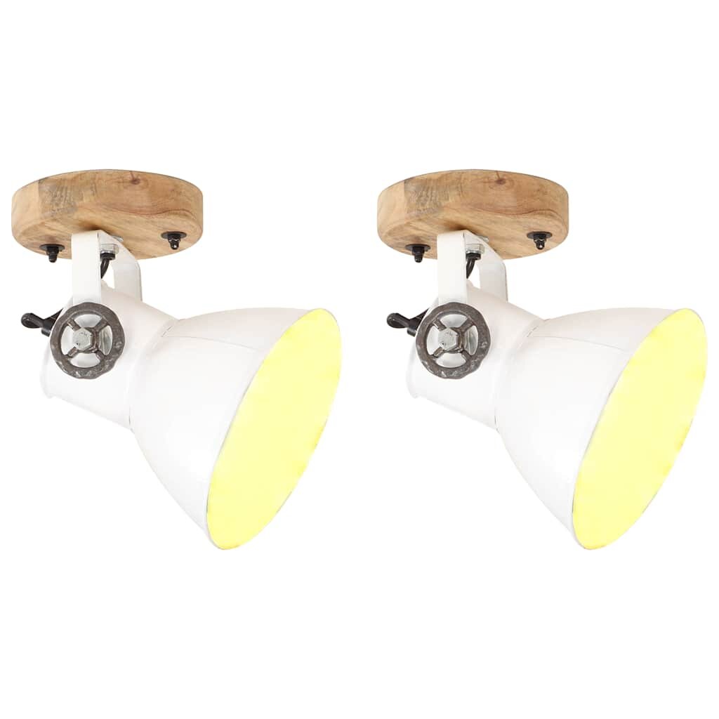 vidaXL Industriální nástěnné/stropní lampy 2 ks bílé 20 x 25 cm E27