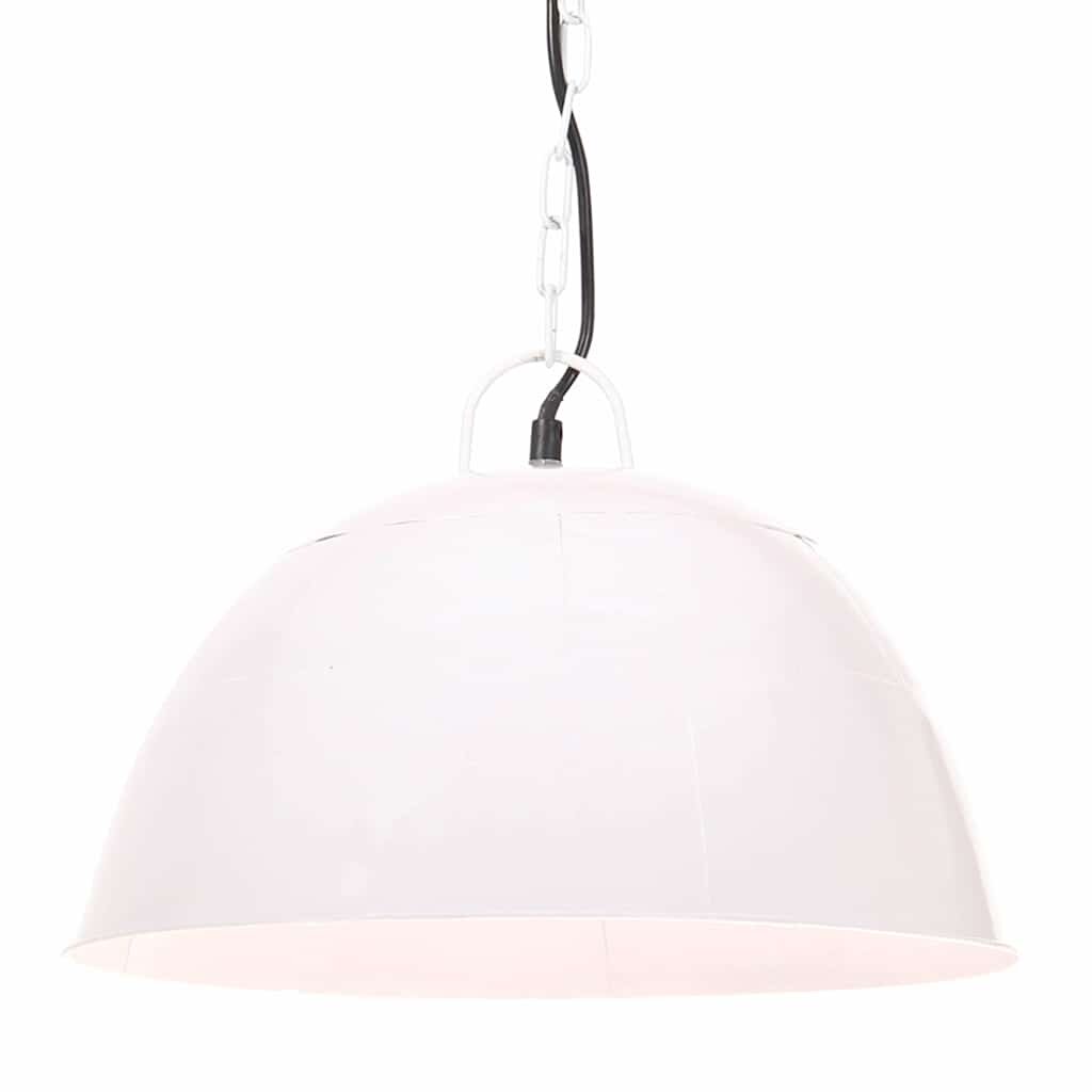 vidaXL Industriální vintage závěsné svítidlo 25 W bílé 41 cm E27