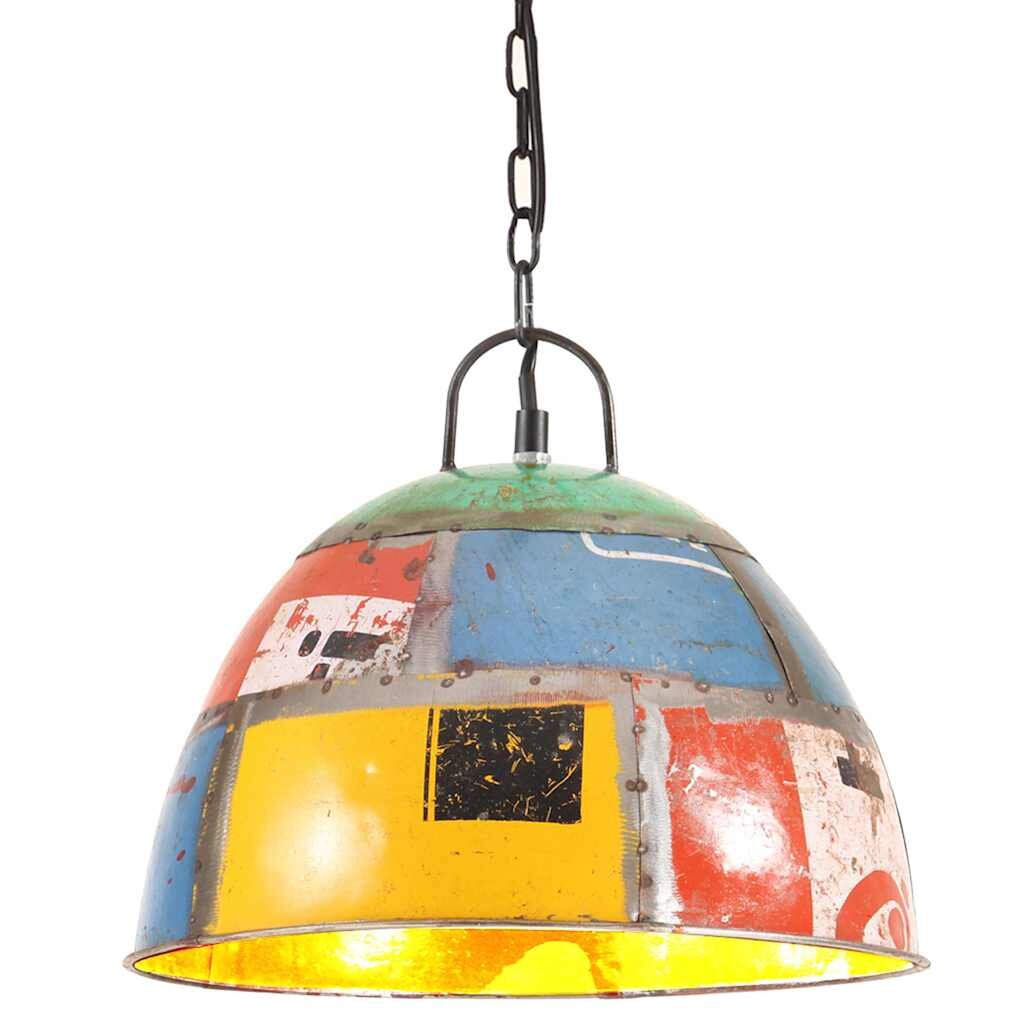 vidaXL Industriální vintage závěsné svítidlo 25 W pestré kulaté 31 cm