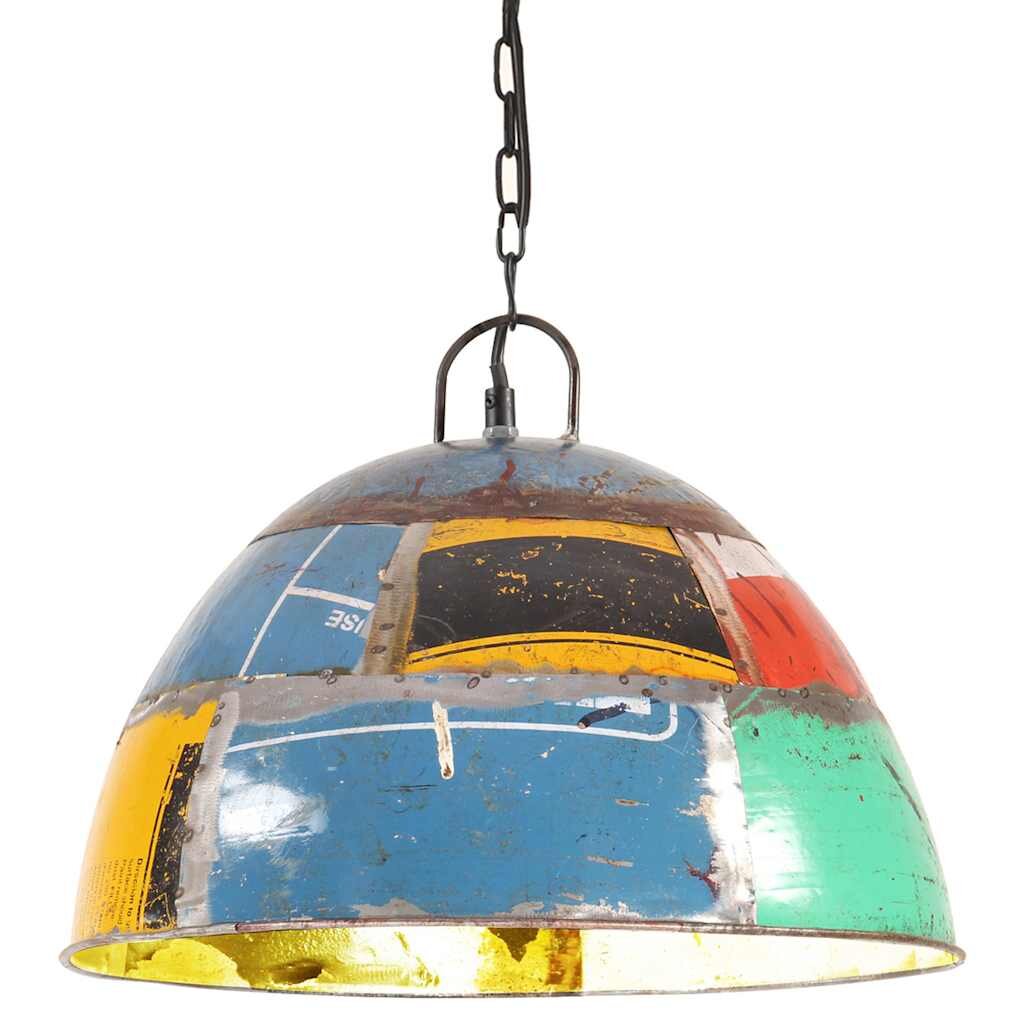 vidaXL Industriální vintage závěsné svítidlo 25 W pestré kulaté 41 cm