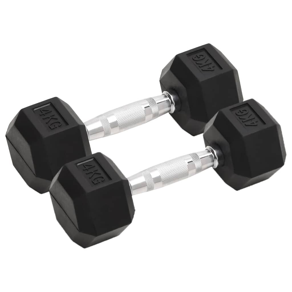 vidaXL Jednoruční činky 2 ks 4 kg celá litina