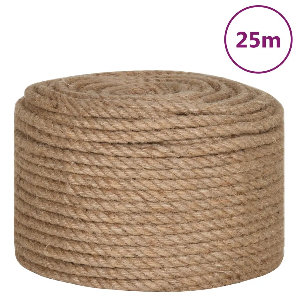 vidaXL Jutové lano 25 m dlouhé 10 mm silné