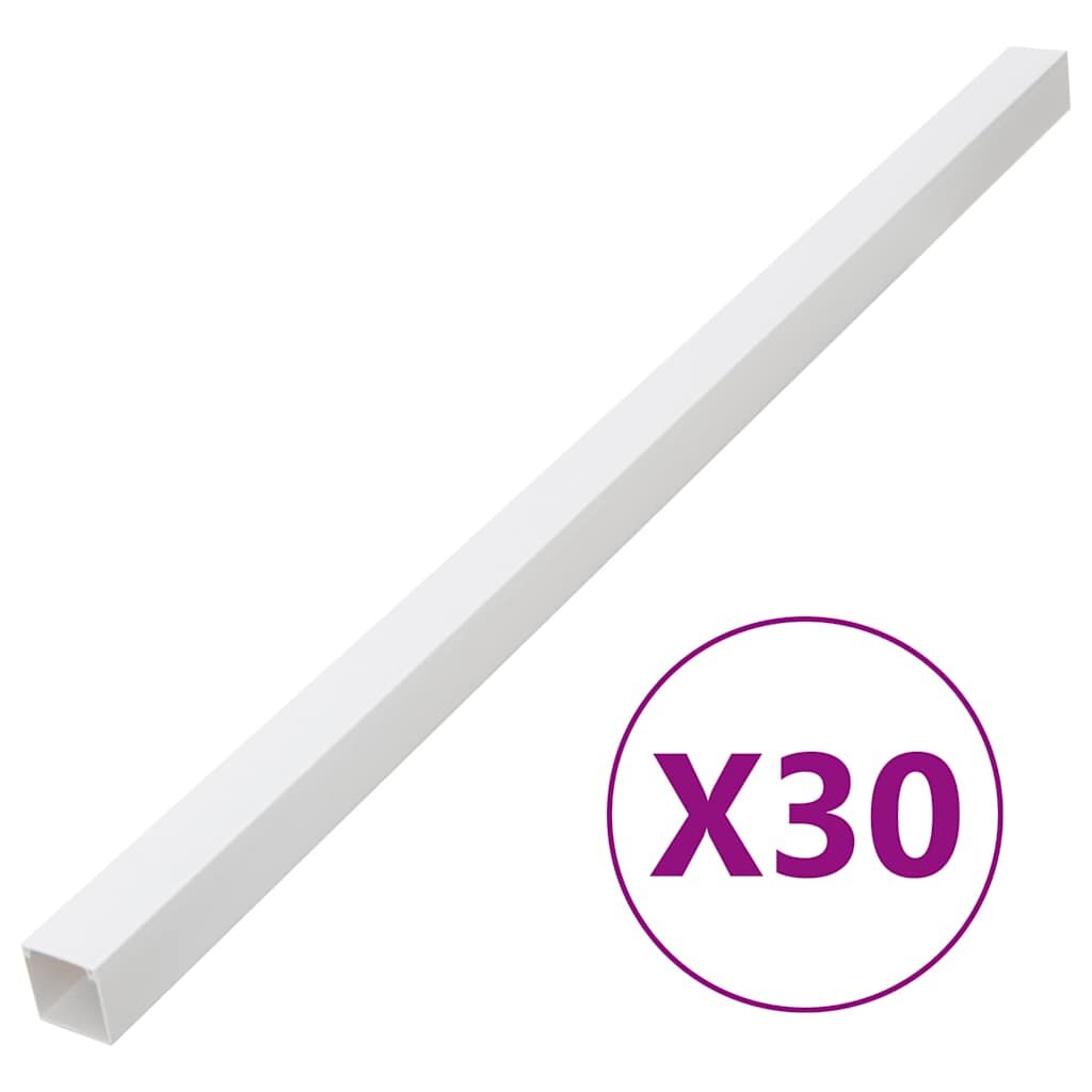 vidaXL Kabelová lišta 33 x 33 mm 30 m PVC