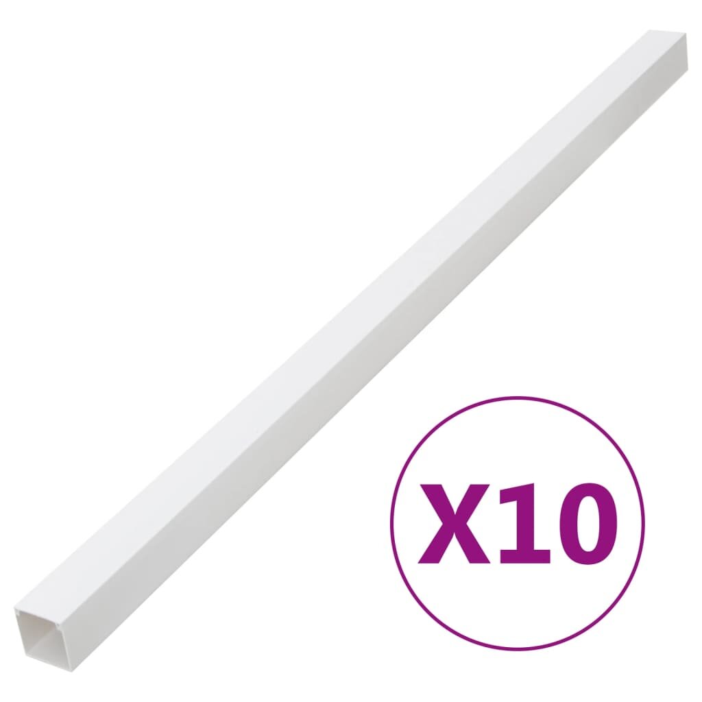 vidaXL Kabelová lišta 40 x 40 mm 10 m PVC