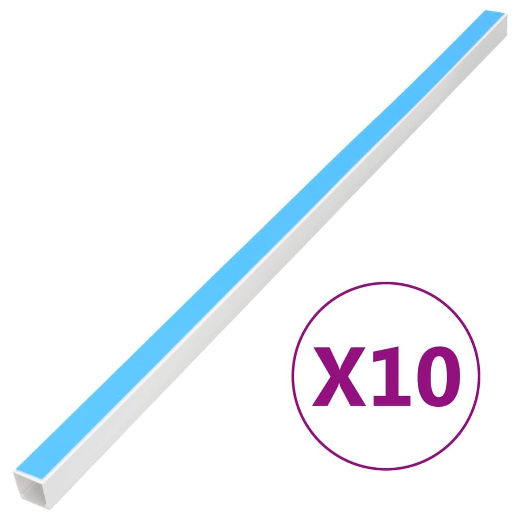 vidaXL Kabelová lišta samolepicí 30 x 15 mm 10 m PVC